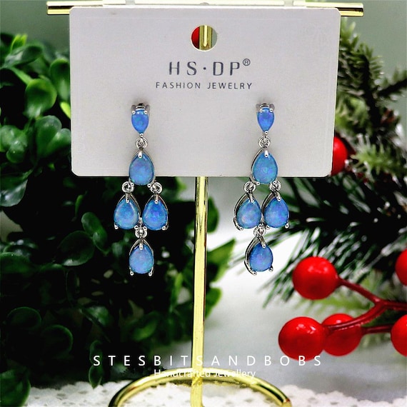 Orecchini Con Attacco Zirconato E Zircone A Goccia Pendente In Argento - Foto 9