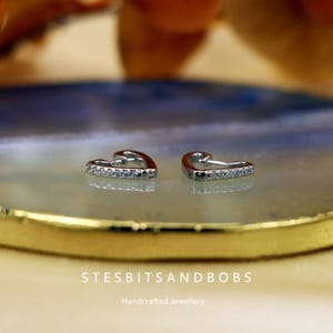 Heart Cuff Earrings S925 Sterling Silver for Women Fashion Love Heart Jewelry Gift