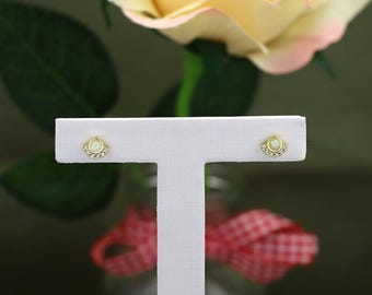 Pendientes de plata de ley S925 con ópalo: diseño elegante y delicado