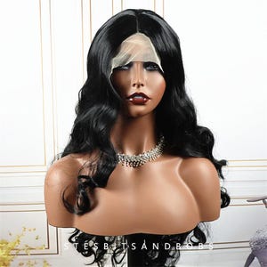 Black Long wavy Wig cosplay wig big wave