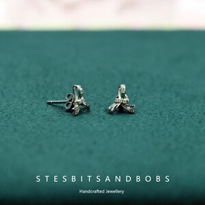 S925 Silver Bowknot Stud Earrings, Fashionable Design
