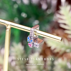 Joyería DIY con cuentas de letras de plata S925 con letra L y mariposa que brilla en la oscuridad compatible con Pandora