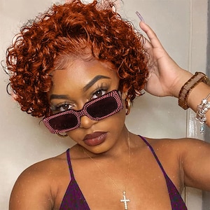 Curly Pixie Cut Lace Front Human Hair Wig #350 - Elf Hairpiece