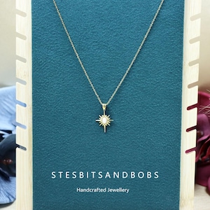 Fire Opal Starburst Necklace White Opal Star Pendant Necklace Crystal Star Necklace Birthstone Jewelry for Women