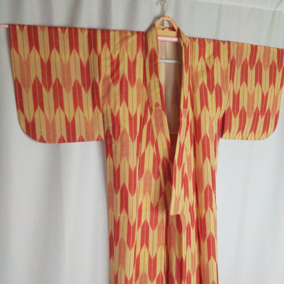 Japan Kimono,Vintage Kimono,arrow design Kimono