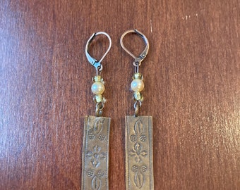 Patterned Bronze Earrings