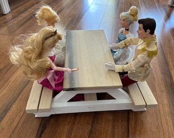 Barbie doll picnic table