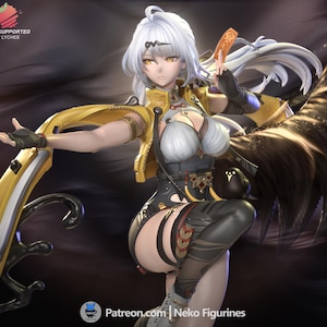 Yixuan Unpainted Resin Figurine | 279mm (11in) | Dynamic Battle-Ready Collector Statue
