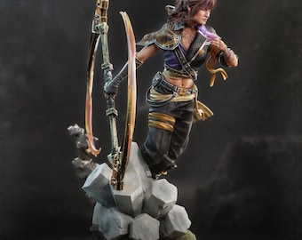 Sciel Resin Figurine | 258mm (10.2in) | Desert Scythe Huntress Collector Statue