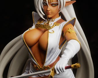 Classic Elf I War Resin Figurine | Dark Elf Seductress Collector Statue