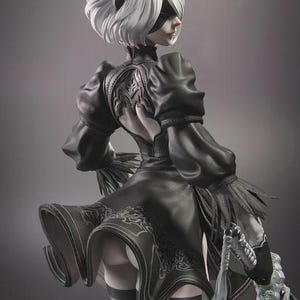 2B Unpainted Resin Figurine | 1/12–1/6 Scale | Gothic Android Collector Statue