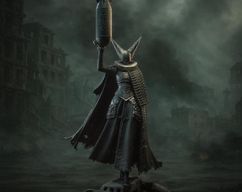Artillery Witch Trench Crusade Fan Art | Multiple Sizes I Resin Figure | Grimdark 3D Print Statue I Unpainted I Dark Magic I Evil Witch