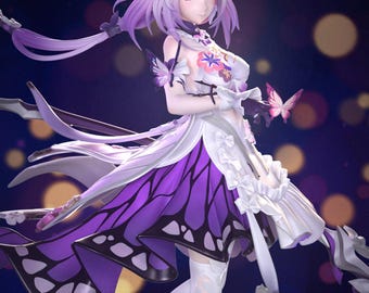 Castorice Statue | Multiple Sizes | Butterfly Scythe Collector Statue | Resin Figurine | Magical Girl