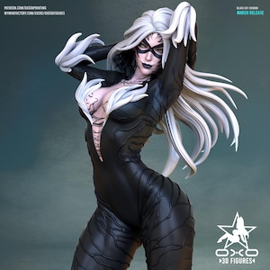 Black Cat Unpainted Resin Figurine | 178mm (7in) | Venomized Antiheroine Collector Statue