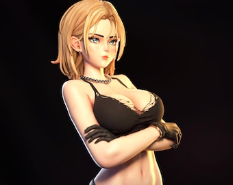 Android 18 Resin Figurine | Battle Cyborg Collector Statue