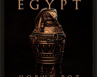 Horus Pot Unpainted Resin Figurine | 247mm (9.7in) | Ancient Egypt Collector Statue