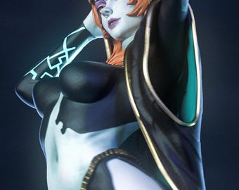 Midna Resin Figurine | Legend of Zelda Collectible | Seductive Twilight Princess Statue | Multiple Sizes I Gamer Gift | Unpainted Lady