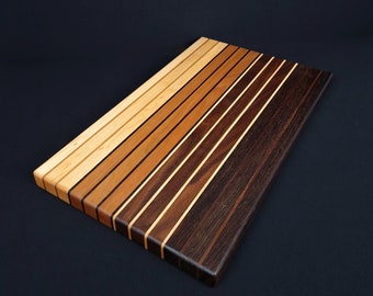 Large Striped Ombre Cutting Board / Serving Tray