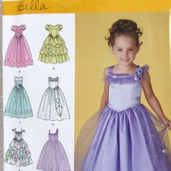 Uncut, Child Size 5-8, Simplicity 2463, Special Occasion Dress, Gown, Costume, Flower Girl, Bridesmaid, Wedding, Bridal, Princess, Party