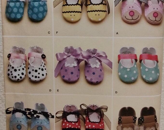 Uncut, Baby Shoes, Sewing Pattern, Simplicity 2491, Infant, Boy, Girl ...