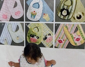 Uncut, NB, S, M, L, Sewing Pattern, McCalls 6478, Bib, Burp Cloth, Baby Boy Girl, Infant, Baby Shower Gift, Accessories, Sew Chic Designer,