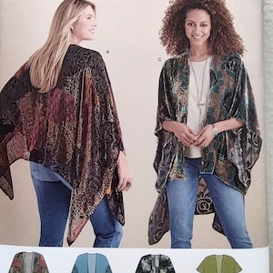 Uncut, Misses Size XS to XL, Sewing Pattern, Simplicity 8419, Easy to Sew, Kimono Style Wrap, Blouse, Jacket, Shrug, Cape, Cardigan, Bolero