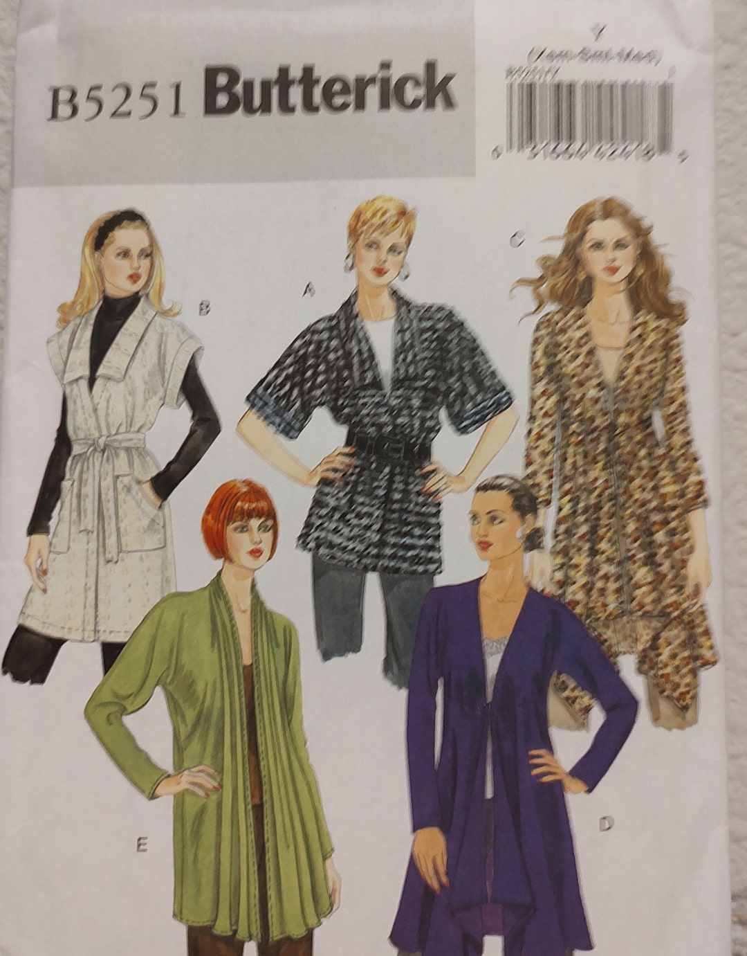 Uncut, Misses Size 4-14, Sewing Pattern, Butterick 5251, Fast and Easy ...