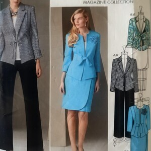 Uncut Misses Size 8-16, Sewing Pattern, Simplicity 2229, Skirt, Jacket, Pants Straight Leg, Suit, Threads Career Blazer, Pencil, Knee Length