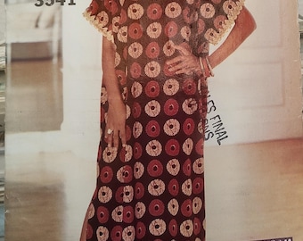 Uncut Misses Size XS-XL, Sewing Pattern, See & Sew by Butterick 3541, Caftan Robe, Very Easy, Pullover, Ankle Length, Loose Fitting, Slits