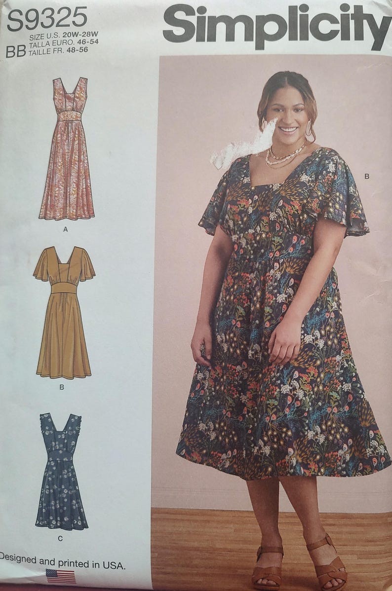 Simplicity Pattern 9325 Uncut Misses Size 20-28, Sewing Pattern Simplicity 9325, Dress Gown ...