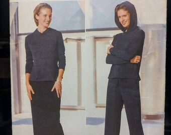 Uncut, Misses Size 12-16, Sewing Pattern, Butterick 5790, Top, Pants, Skirt, Hooded, French Connection, Ankle Length Straight, Fast and Easy
