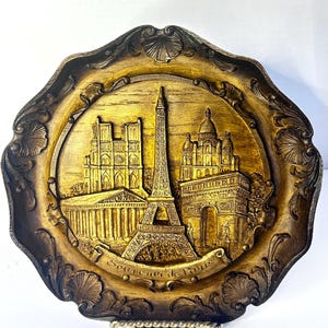 Plateau Déco Souvenir Paris France – Service Ou Décoration – Neuf, Style Cadeau Typique
