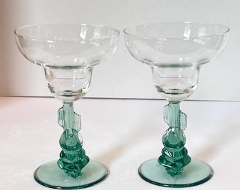 Set of Vintage Cristal d'Arques-Durand “Siesta” margarita glasses