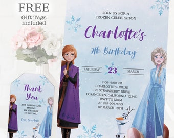 Frozen Invitation, Elsa Invitation, Elsa and Anna Invitation, Frozen Birthday Invitation, Frozen1