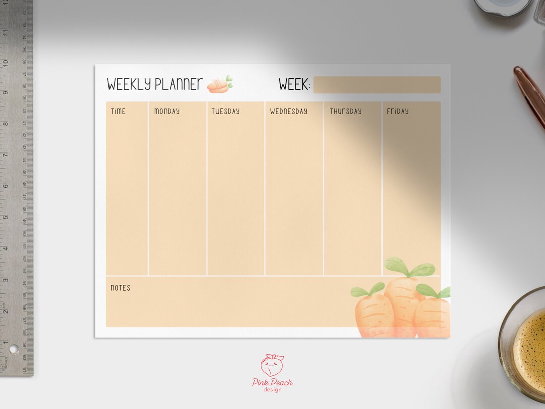 PRINTABLE, April - Weekly Easter Calendar, Simple Weekly Desktop Notes ...