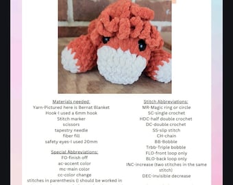Toby the Highland Cow PDF Crochet Pattern, No-Sew, Beginner-Friendly
