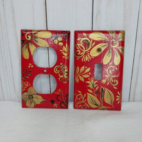 Hand-painted switchplates, outlet covers, standard size