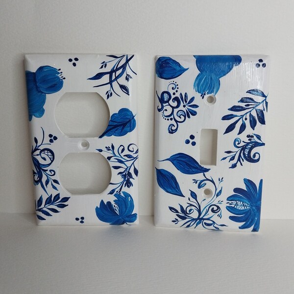 Hand-painted switchplate and outlet cover