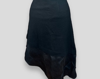 Miss sixty Beautiful Long Wool & Silk Skirt Black S Preloved In Exc Condition