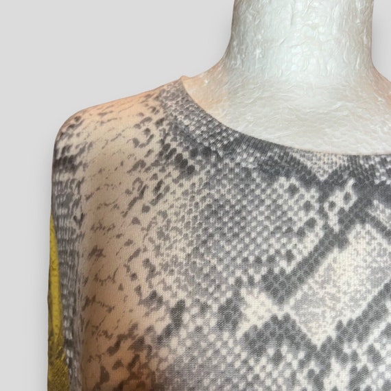 Equipment Sweater Python Snake Print In White Gre… - image 6