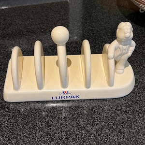 Lurpak ceramic toast rack, A vintage nostalgic collectible item.
