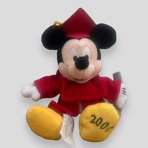 Uni Uni Abschluss Geschenk Disney Parks Micky Maus 2000 Plüsch Vintage Gebraucht Vgc Bild 3