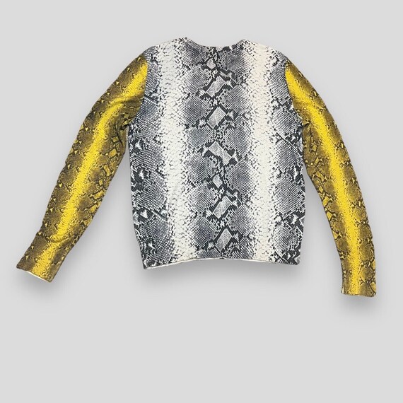 Equipment Sweater Python Snake Print In White Gre… - image 4