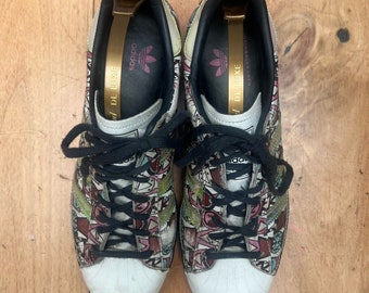 Adidas x Mary Katrantzou Superstar 80s Print Sneaker UK7 EU 40 Genieß Vgc