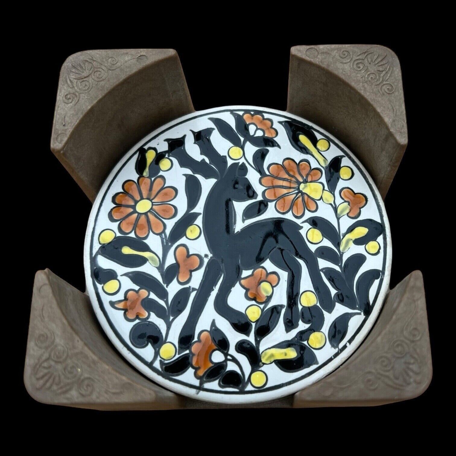 Carrelage céramique vintage H&R Johnson tiles ltd dans son cadre