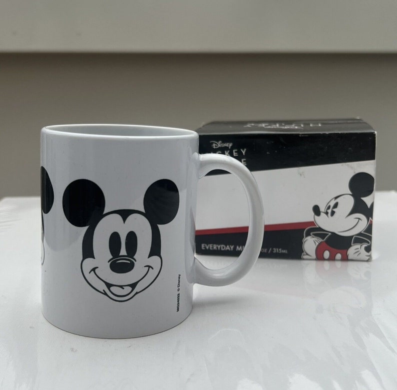 Disney Mickey Mouse's Face Every Day mok beker doos Walt Disney wit nieuw cadeau afbeelding 2