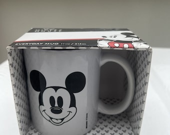 Taza de Mickey Mouse de Disney para todos los días en caja blanca de Walt Disney, regalo nuevo