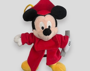 Disney Parks Mickey Mouse Graduation 2000 Plush Vintage Preloved Vgc