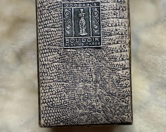 Goodalls Boudoir De La Rue Full Set 52 Spielkarten mit der Markierung Patience Design Seltenes Sammlerstück in der Originalverpackung. Vtg Vgc