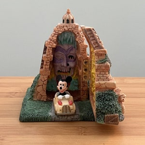 Mickey Mouse Indiana Jones Temple of The Forbidden Eye Resin 1998 Hinged Box Usd